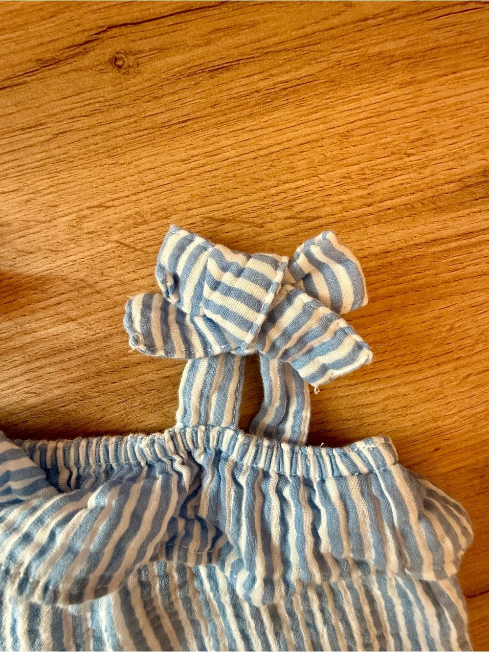 7 For All Mankind Baby 0-3M Blue Striped 2pc Set